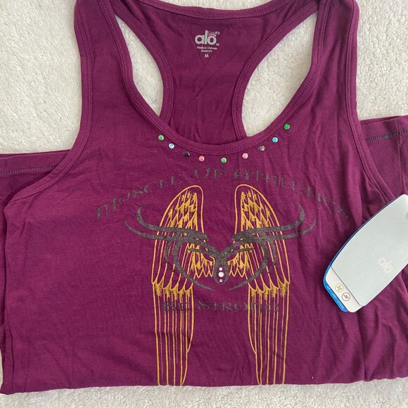 Black alo CoolFit Racerback Tank Top - Never worn - Picture 4 of 5